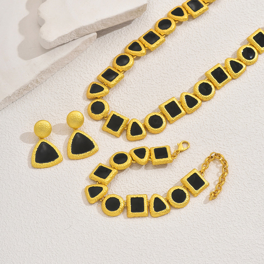 Personalized clavicle chain jewelry necklace earring bracelet set