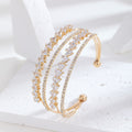 Stylish Adjustable Diamond-Encrusted Bangle