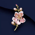 Peach blossom brooch