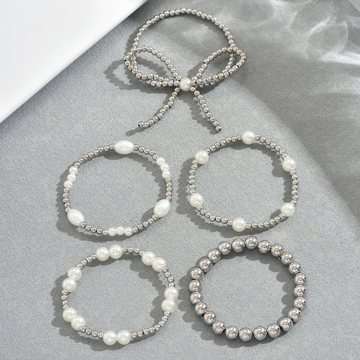 Bow braided bracelet set