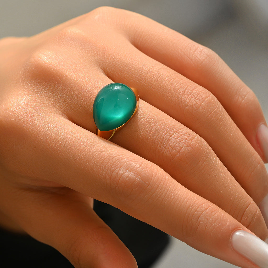 Emerald Open Ring