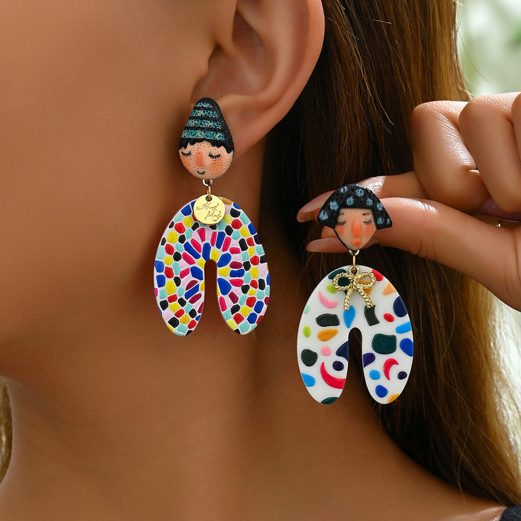 Unique doll earrings