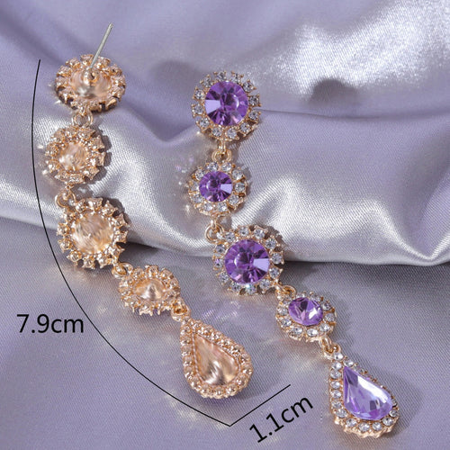 Baroque full diamond crystal earrings