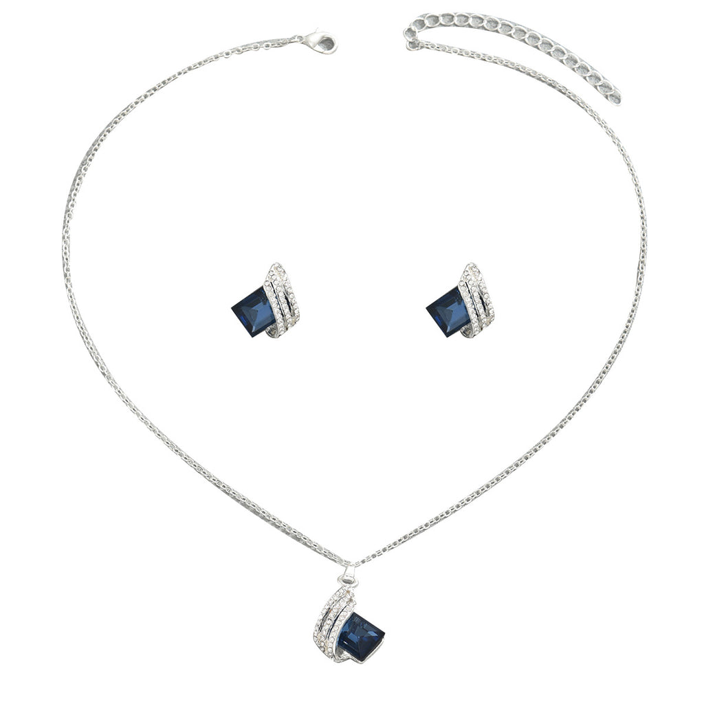 Crystal Women's Full Diamond Necklace Set