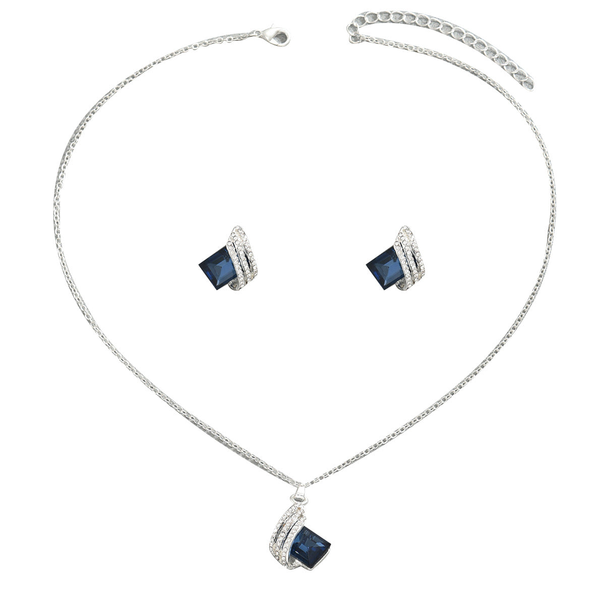 Crystal Women's Full Diamond Necklace Set