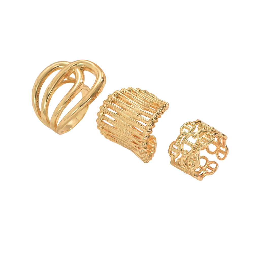 Fashion Geometric Minority Advanced Feeling Ring Set